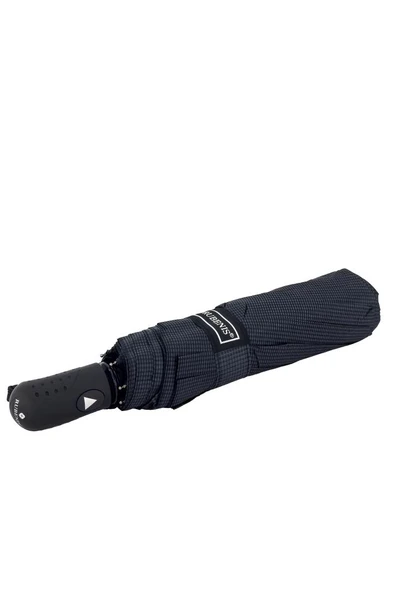 Louisiana Polo Şemsiye Yarı Otomatik Ekose Antrasit 1115 - Resim 4