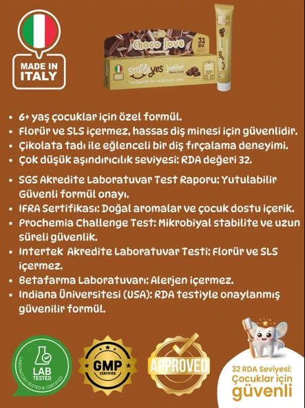 Smileyes Junior Diş Macunu 6+ Yaş 50 Ml Choco Love - Resim 5