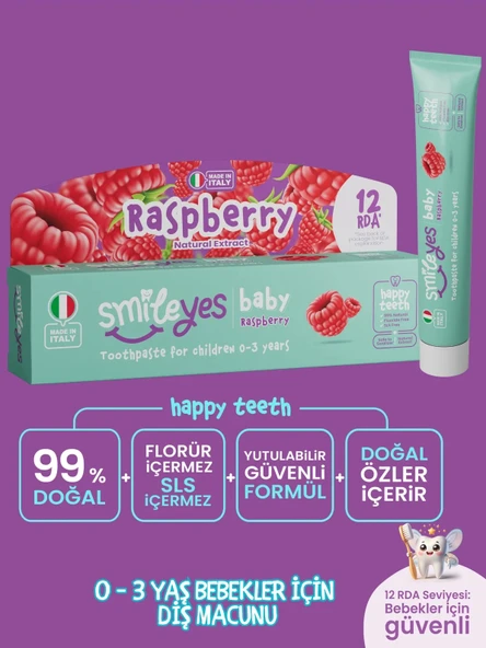 Smileyes Baby Diş Macunu 0-3 Yaş 30 Ml Raspberry - 3