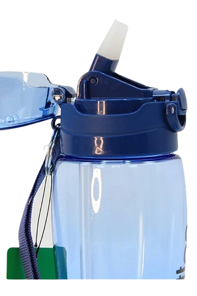 Benetton Matara Suluk Kilitli Kapak Tritan 700 ml Mavi - Resim 5