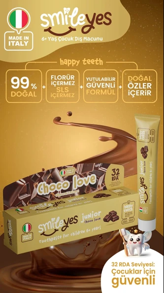 Smileyes Junior Diş Macunu 6+ Yaş 50 Ml Choco Love - Resim 2