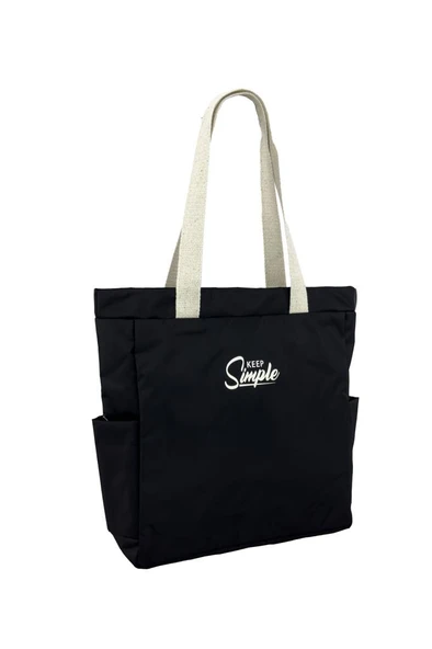 Keep Simple Kadın Çanta Kumaş Siyah 7008 - Resim 3