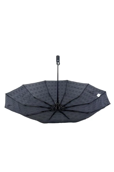 Louisiana Polo Şemsiye Yarı Otomatik Ekose Siyah 1115 - Resim 2