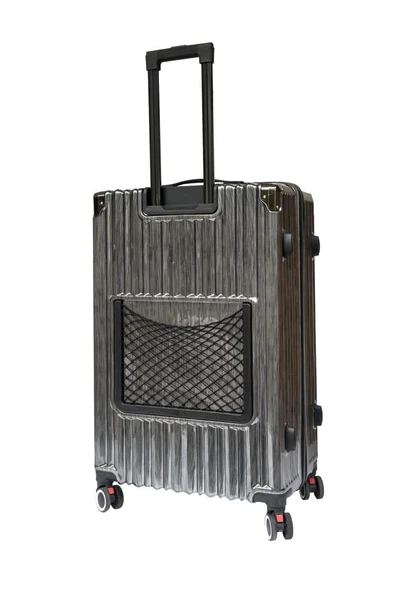 Büyük  Boy %100 Polikarbon Valiz 4x2 Teker Antrasit 1085 - Resim 3