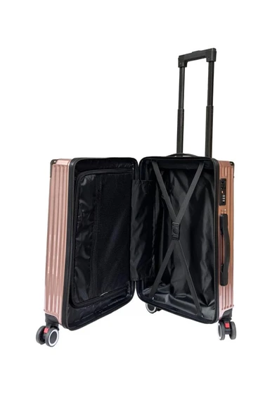 Kabin Boy %100 Polikarbon Valiz 4x2 Teker Rose 1085 - 4
