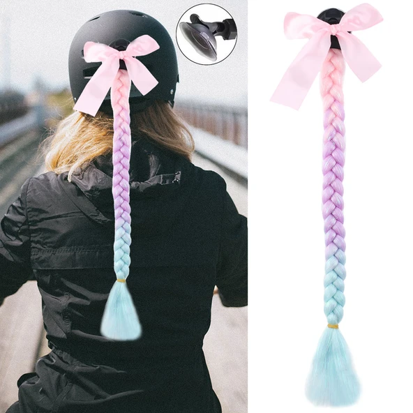 Motosiklet Kaskı Simli Örgülü At Kuyruğu - ACM25S ürün görseli