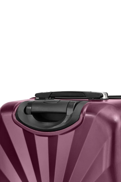 Orta Boy %100 Polikarbon Valiz 4x2 Teker Bordo 1809 - Resim 6