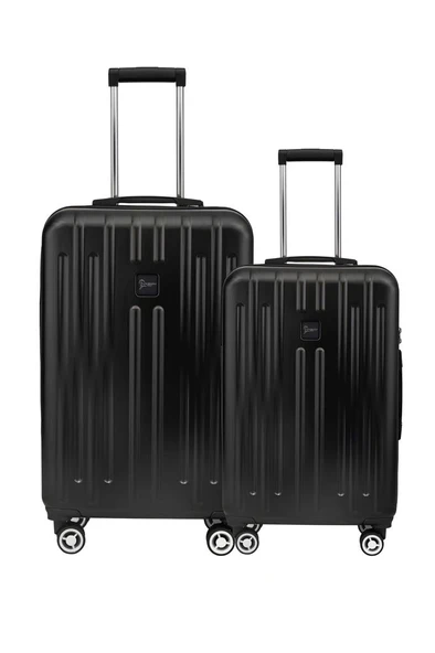 2'li Valiz Seti Polikarbon Büyük Boy – Orta Boy Valiz Parlak Siyah 1810 ürün görseli 1