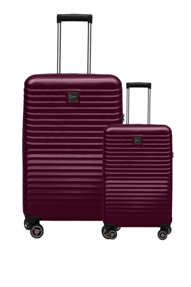 2'li Valiz Seti Polikarbon Büyük Boy – Kabin Boy Valiz Bordo 1811