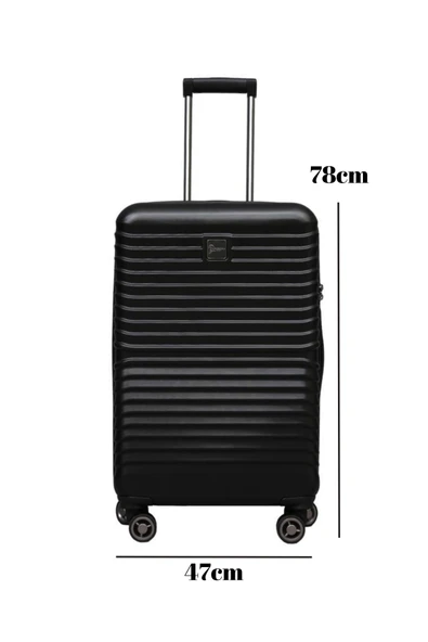 Büyük Boy %100 Polikarbon Valiz Siyah 1811 - Resim 2