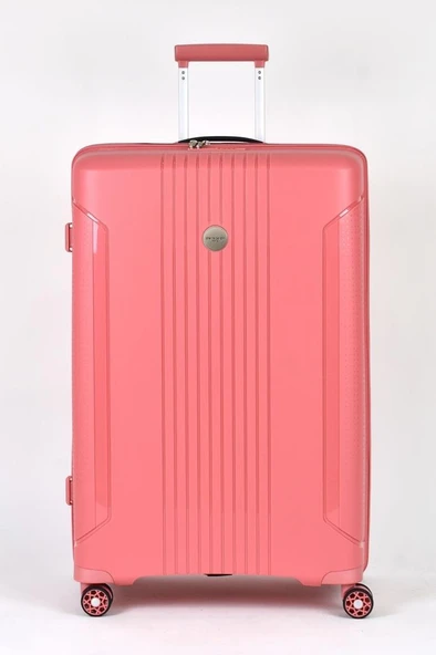 Pierre Cardin Polipropilen Kırılmaz 2'li Valiz Seti Büyük Boy - Kabin Boy Pudra PC7060 - 2