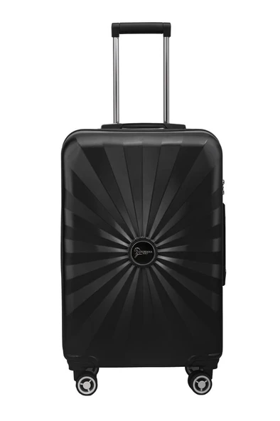 2'li Valiz Seti Polikarbon Orta Boy - Kabin Boy Valiz Siyah 1809 - Resim 5