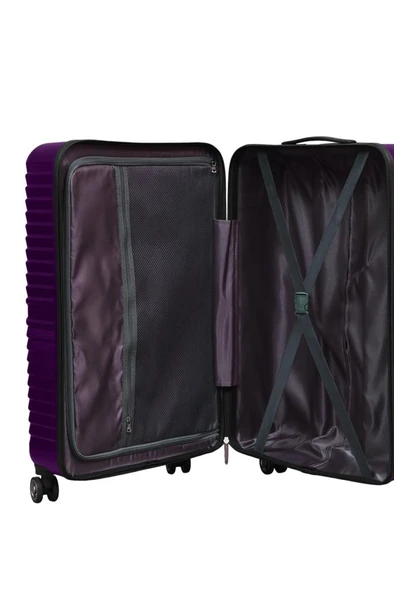 Büyük Boy %100 Polikarbon Valiz Mürdüm 1811 - 6