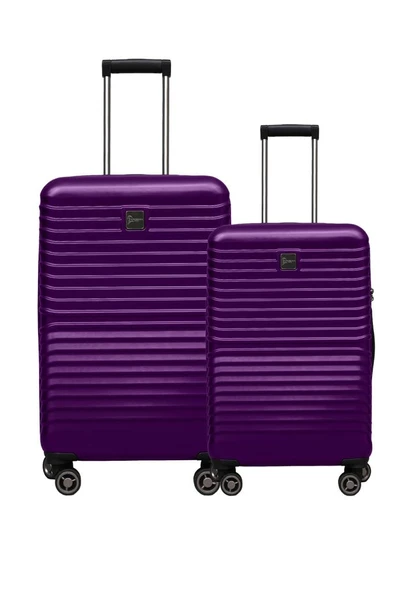 2'li Valiz Seti Polikarbon Büyük Boy – Orta Boy Valiz Mor 1811