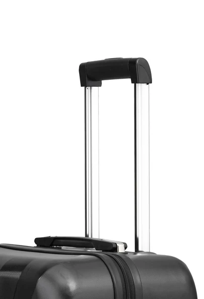 2'li Valiz Seti Polikarbon Büyük Boy - Orta Boy Valiz Siyah 1809 - Resim 8