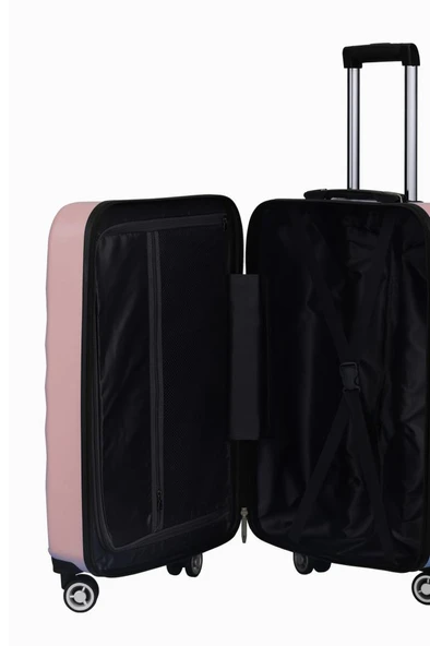 2'li Valiz Seti Polikarbon Büyük Boy – Kabin Boy Valiz Rose 1809 - 7