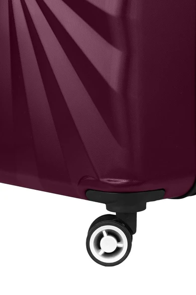 Orta Boy %100 Polikarbon Valiz 4x2 Teker Bordo 1809 - Resim 5