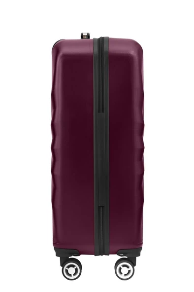 Orta Boy %100 Polikarbon Valiz 4x2 Teker Bordo 1809 - Resim 9