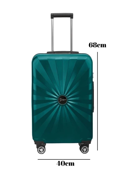 Orta Boy %100 Polikarbon Valiz 4x2 Teker Petrol 1809 - Resim 2