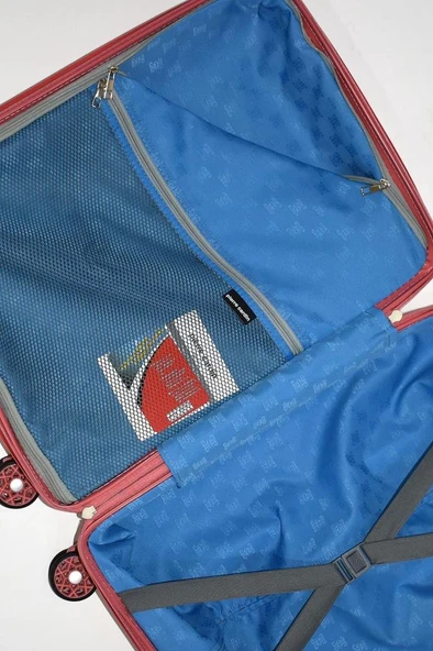 Pierre Cardin Polipropilen Kırılmaz 2'li Valiz Seti Büyük Boy - Kabin Boy Pudra PC7060 - 6