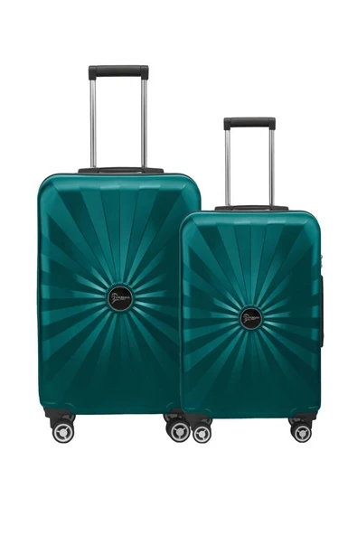 2'li Valiz Seti Polikarbon Büyük Boy – Orta Boy Valiz Petrol 1809 ürün görseli 1