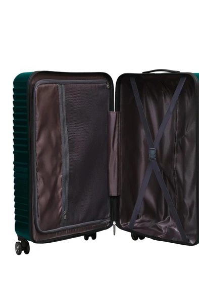 2'li Valiz Seti Polikarbon Büyük Boy – Kabin Boy Valiz Petrol 1811 - 7