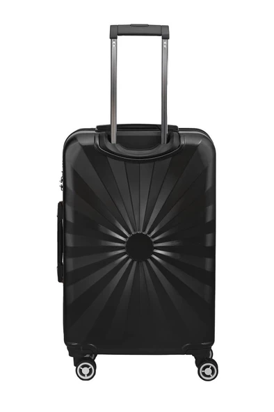 2'li Valiz Seti Polikarbon Büyük Boy - Orta Boy Valiz Siyah 1809 - Resim 6