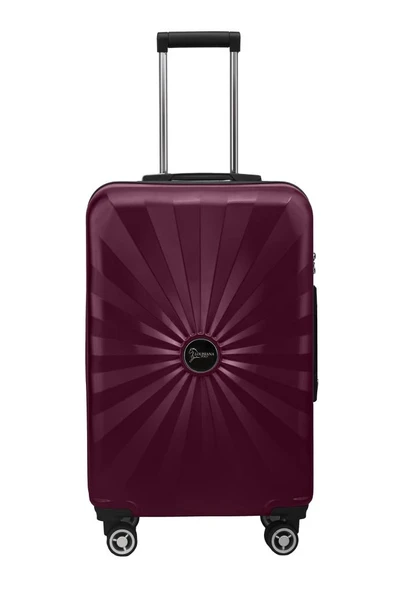 2'li Valiz Seti Polikarbon Büyük Boy – Orta Boy Valiz Bordo 1809 - Resim 5