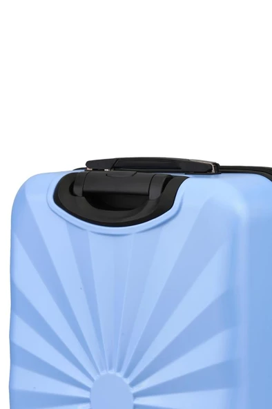 Büyük Boy %100 Polikarbon Valiz 4x2 Teker Mavi 1809 - Resim 5