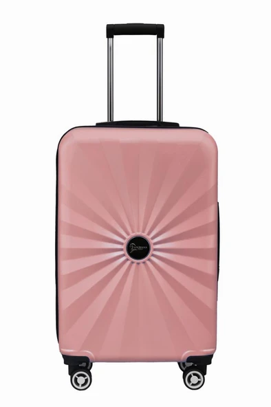 2'li Valiz Seti Polikarbon Orta Boy - Kabin Boy Valiz Rose 1809 - 5