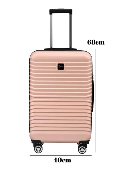 Orta Boy %100 Polikarbon Valiz Pudra 1811 - Resim 2