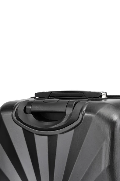 2'li Valiz Seti Polikarbon Orta Boy - Kabin Boy Valiz Siyah 1809 - Resim 10
