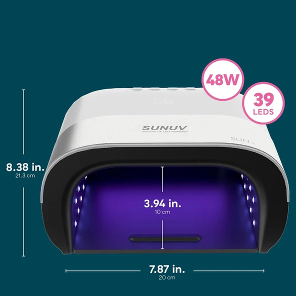 SUNUV Sun3 Manikür Tırnak Kurutucu UV Led Lamba Beyaz 48w - 5