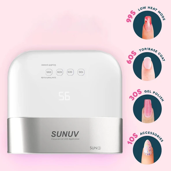 SUNUV Sun3 Manikür Tırnak Kurutucu UV Led Lamba Beyaz 48w - 3