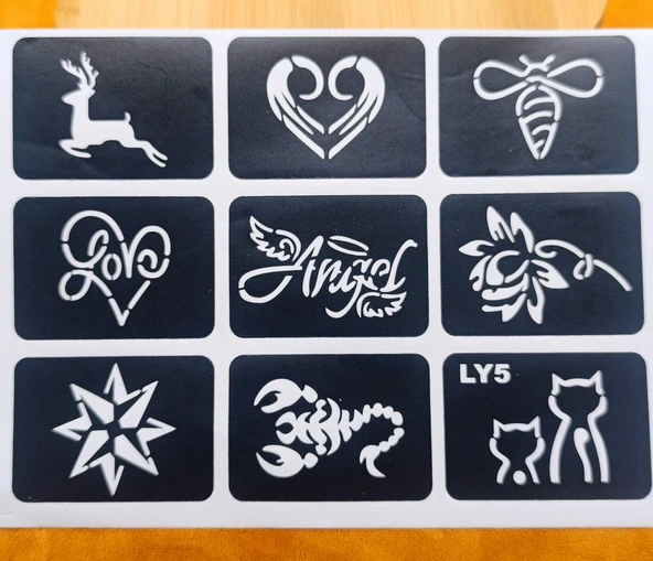 Monalisa Home 9 Adet Figürlü Geçici Dövme