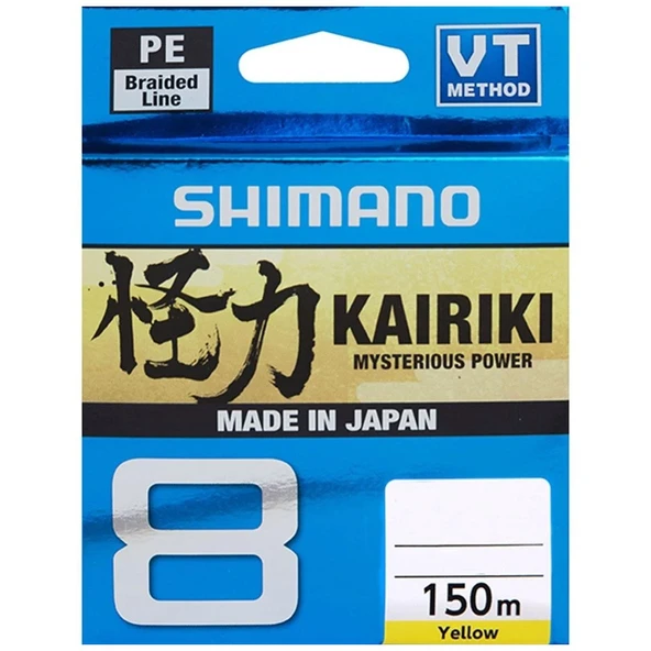 Shimano Kairiki Yeni Seri 8x Yellow 150m İp Misina (MADE IN JAPAN)  0,19 mm