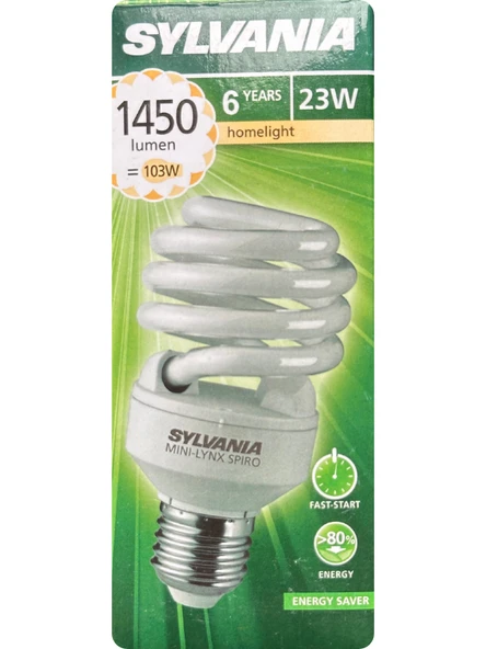 Sylvania 23W (103W) 2700K (Sarı Işık) E27 Duylu (Kalın Duy) Tasarruflu Ampul