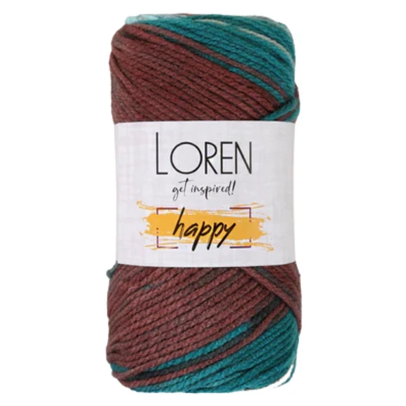 Loren Happy Ebruli El Örgü İpi - 1 Adet - ( Renk Kodu : RH018 ) ürün görseli 1