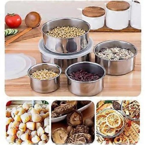 Paslanmaz Çelik Yemek Saklama Kabı Seti - 3