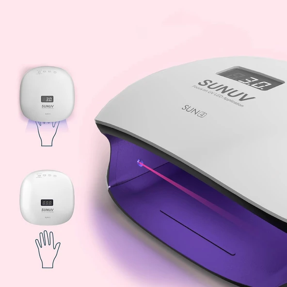 SUNUV Sun4 Manikür Tırnak Kurutucu UV Led Lamba Beyaz 48w - 5