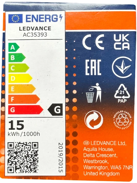 (2 Li Paket) Osram 15W Fırın Ampulü (Sarı Işık) E14 Duylu (İnce Duy) - 3