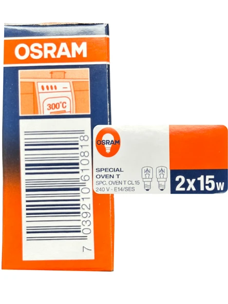 (2 Li Paket) Osram 15W Fırın Ampulü (Sarı Işık) E14 Duylu (İnce Duy) - 4
