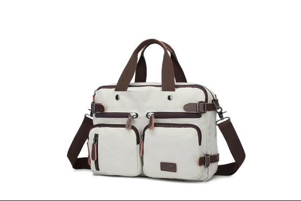 Ctvyb1278-0003 Bej Unisex Evrak Ve Sırt Çantası