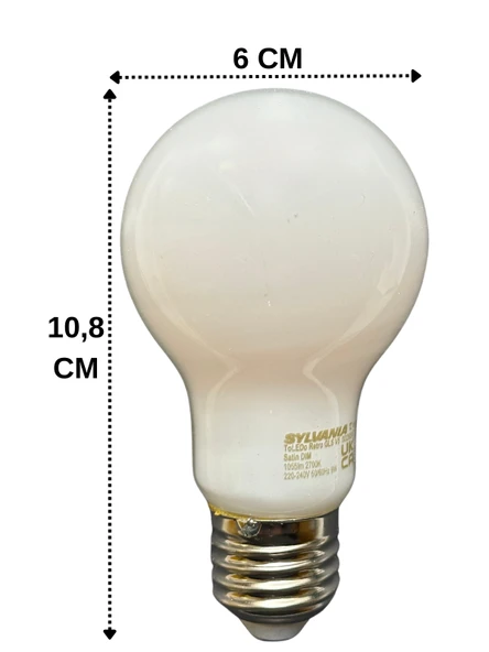 (6 Adet) Sylvania 9W (75W) 2700K (Sarı Işık) Dim Edilebilir E27 Duylu (Kalın Duy) Soft Led Ampul - Resim 3