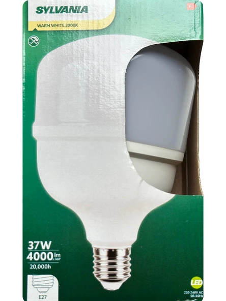 (4 Adet) Sylvania 37W 3000K (Sarı Işık) E27 Duylu (Kalın Duy) Torch Led Ampul - Resim 2