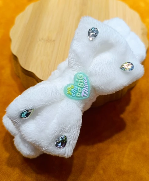 Monalisa Home Lüks Peluşlu Figürlü Saç Bandana