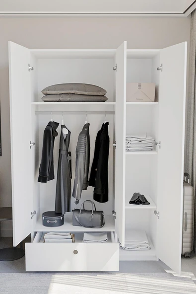 Frezya 3 Kapaklı Elbise Dolabı-3 Kapılı Gardırop - 2