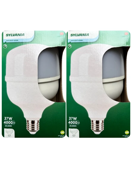 (2 Adet) Sylvania 37W 6500K (Beyaz Işık) E27 Duylu (Kalın Duy) Torch Led Ampul