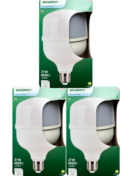 (3 Adet) Sylvania 37W 6500K (Beyaz Işık) E27 Duylu (Kalın Duy) Torch Led Ampul ürün görseli