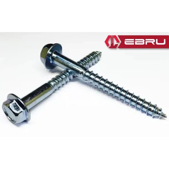 Ebru Altıköşe Başlı Flanşlı Trifon Vida 10x120 - 10 Adet - Resim 1